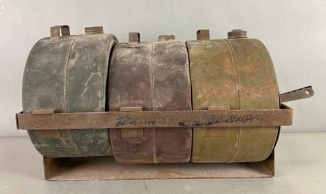 Vintage Ford Model T Running Board Canister Set