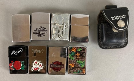 Group of 4 Zippo Metal Lighters and More