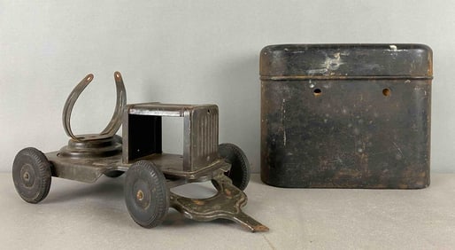 Marx Us Army Searchlight Trailer and Battery Box