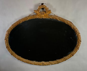Large Oval Giltwood Mirror