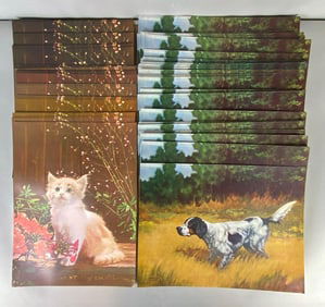 Large Group of Cat and Dog Art Prints