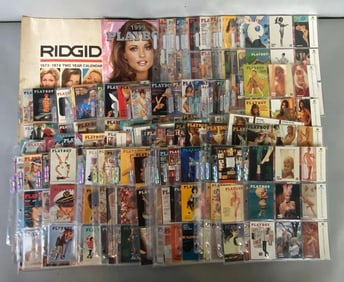 Group of Playboy Magazine Trading Cards and More