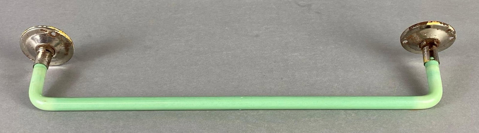 Vintage Jadeite Towel Bar: Measures 16 3/4 x 3 1/2 x 2 inches.