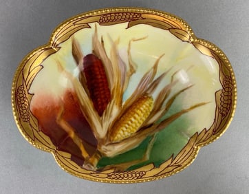 Pickard French Handpainted Corn Stalk China Bowl