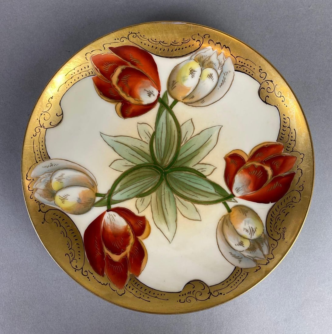 Pickard French Handpainted Floral China Plate (1 of 4)
