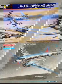 Group of 2 1/48 Scale Model Airplanes