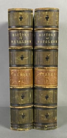 2 Volumes of 1840 History of Napoleon Hardcover Books
