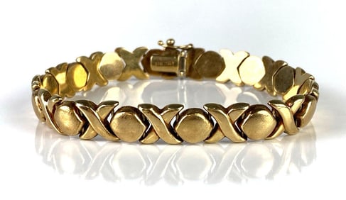 14K Italian Gold X-Link Bracelet