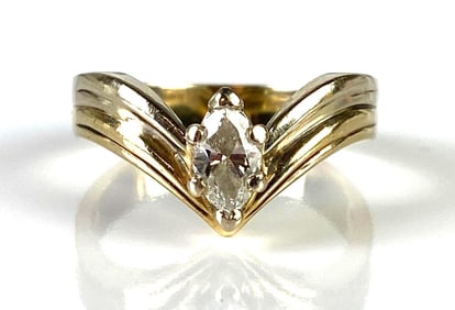 14K Gold Diamond Wedding Ring