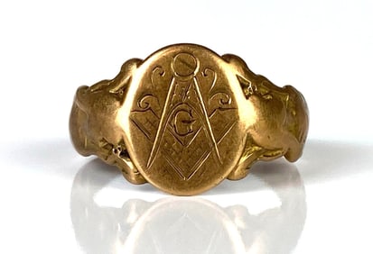 14K Gold Masonic Ring