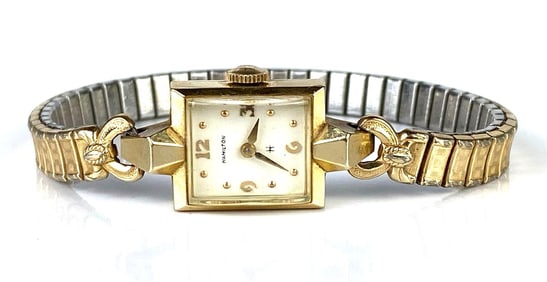 14K Gold Hamilton Womens Wristwatch