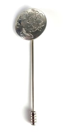 Pewter Kirk Floral Etched Stickpin