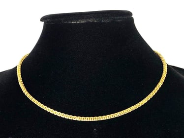 Sterling Silver Italian Vermeil Box Chain Necklace