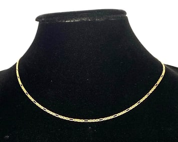 14K Gold Italian Link Chain Necklace