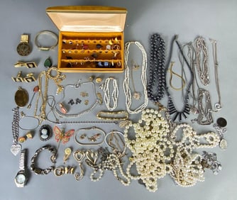 Group of Costume Jewelry and More