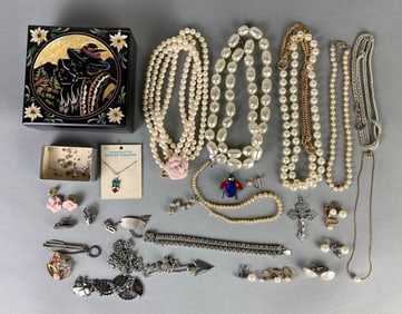 Group of Costume Jewelry and More
