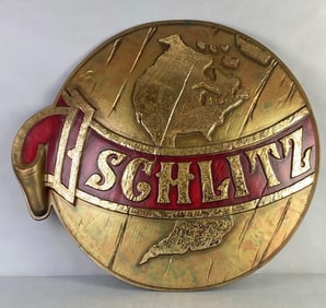 1974 Schlitz Globe Vacu-Form Advertising Sign