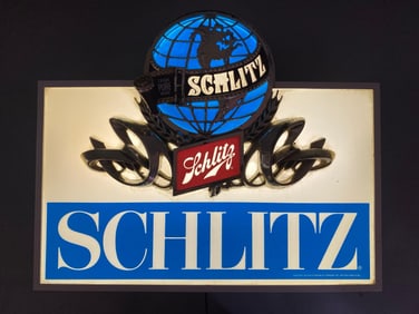 Schlitz Globe Light Up Advertising Sign