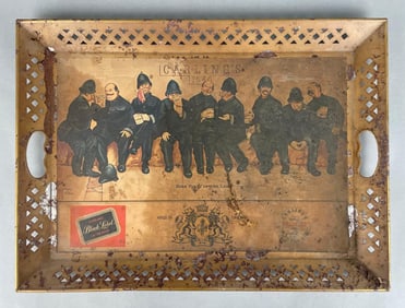 Carlings Black Label Lager Beer Advertising Metal Tray
