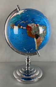 Blue Lapis Lazuli and Gemstone Globe