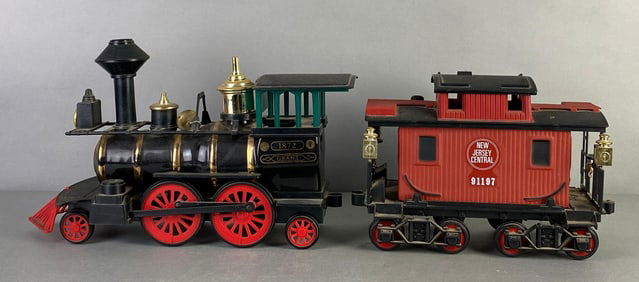Group of 2 Railroad Model Train Beam Decanters