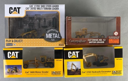 Group of 4 CAT Die-Cast Heavy Equipment Models