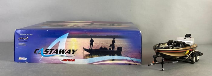 Action Castaway Dale Earnhardt Fishing Nitro Boat with Trailer