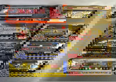 Group of Die-Cast Racing Haulers and More