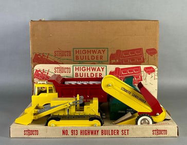 NOS Structo No. 913 Highway Builder Pressed Steel Set