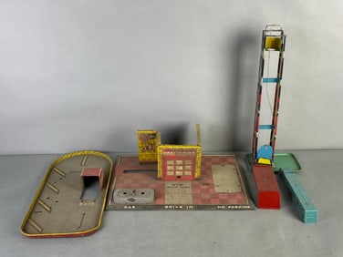 Group of Assorted Tin Litho Buildings