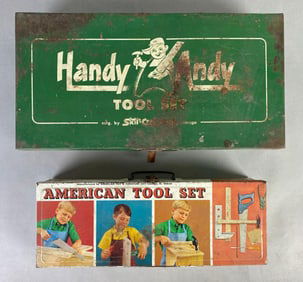 Group of 2 Vintage Childrens Tool Set