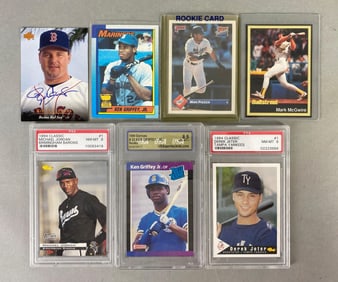 Group of 7 Iconic Baseball Player Trading Cards