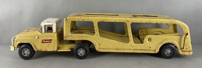 Vintage Buddy L Pressed Steel Car Transporter
