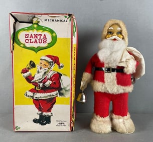Vintage Alps Wind-Up Mechanical Santa Claus