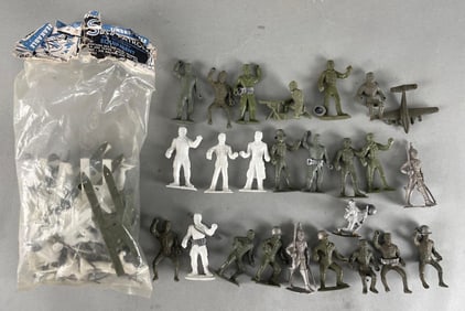 Group of Ski Patrol and Plastic Army Figures