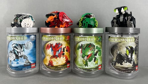 Group of 4 Lego Bionicle Figures