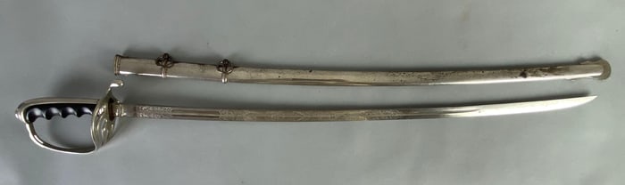 US Cavalry Officers Display Saber