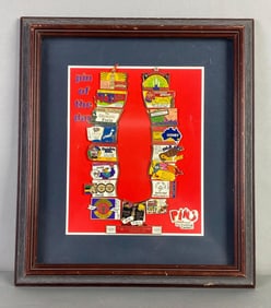 1996 Coca-Cola Pins Originals Pin of the Day Framed Complete Set