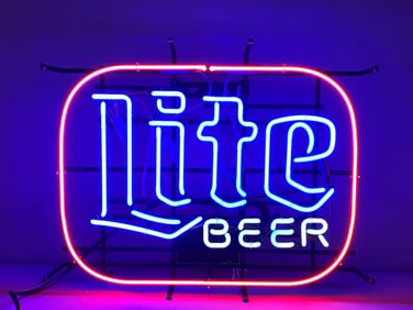 Miller Lite Beer Neon Advertising Sign