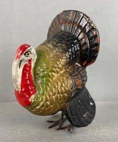Vintage German Chalk Thanksgiving Turkey Candy Container