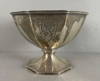 Sterling Silver Engraved Salt Cellar