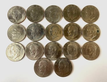 Group of (17) 1976 Bicentennial Eisenhower Dollars