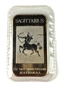 National Sagittarius 1 oz Troy Silver 999 + Bar