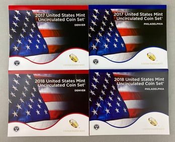 Group of (4) UNC US Mint Coin Sets