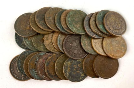Group of 31 Indian Head Cents