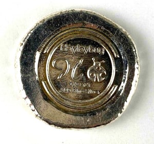 Haleybug Art Pours Hand Poured 1/2oz. .999 Fine Silver Round
