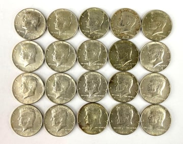 Group of (20) 1964 Kennedy Silver Half Dollars