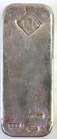 Johnson Matthey 100 oz .999 Fine Silver Bar