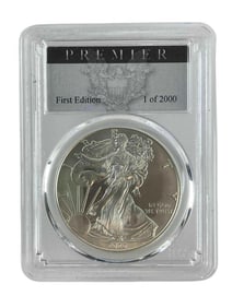2020 Premier US Mint American Eagle .999 Fine Silver PCGS MS70 First Edition 1 of 2000