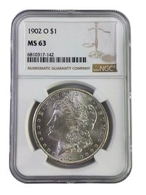 1902-O NGC Graded MS 63 US Morgan Silver Dollar